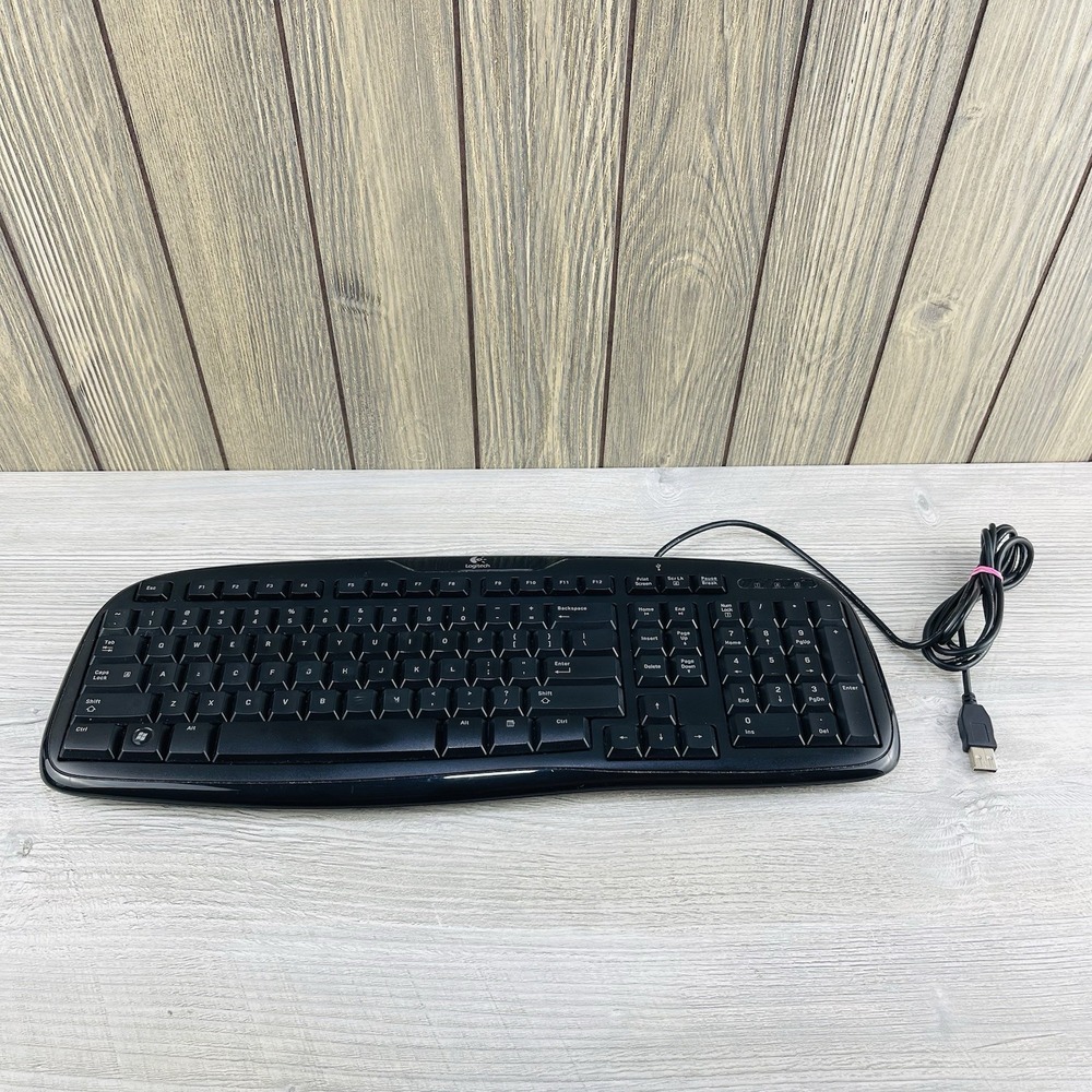 Logitech USB Wired Classic Keyboard 200 Black Tested And Working